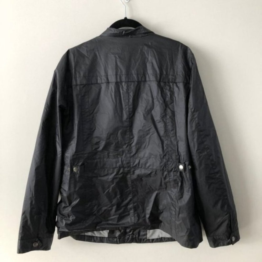 BLACK lined windbreaker jacket large